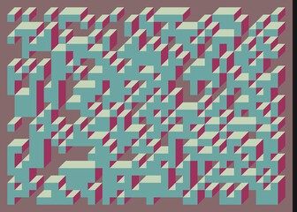 Implementation of Edward Zajec&rsquo;s &ldquo;Il Cubo&rdquo; from 1971. Essentially a Truchet tile set of 8 tiles and rules for placement art illustration
