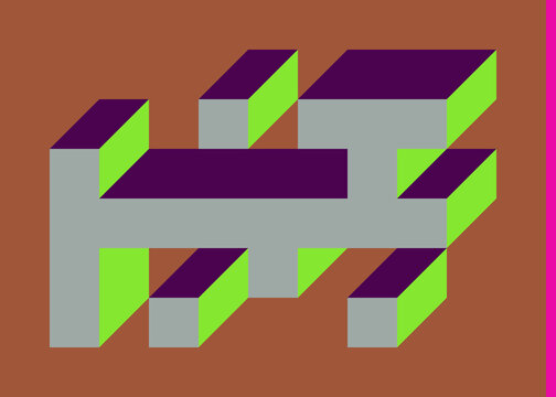 Implementation of Edward Zajec&rsquo;s &ldquo;Il Cubo&rdquo; from 1971. Essentially a Truchet tile set of 8 tiles and rules for placement art illustration