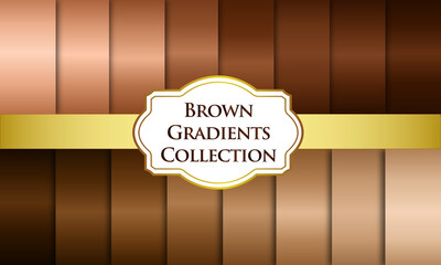 Vector set of  brown gradients