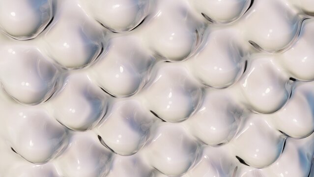 Abstract plastic covered bubbles background