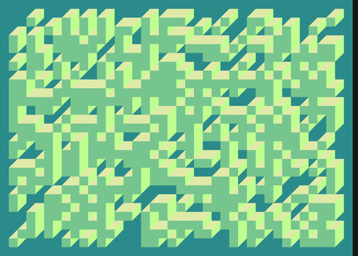 Implementation of Edward Zajec&rsquo;s &ldquo;Il Cubo&rdquo; from 1971. Essentially a Truchet tile set of 8 tiles and rules for placement art illustration