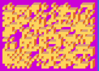 Implementation of Edward Zajec’s “Il Cubo” from 1971. Essentially a Truchet tile set of 8 tiles and rules for placement art illustration