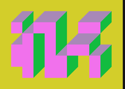 Implementation of Edward Zajec&rsquo;s &ldquo;Il Cubo&rdquo; from 1971. Essentially a Truchet tile set of 8 tiles and rules for placement art illustration