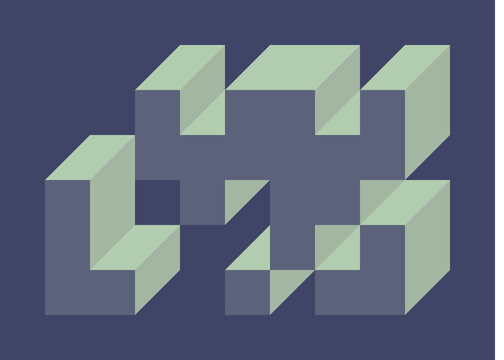 Implementation of Edward Zajec&rsquo;s &ldquo;Il Cubo&rdquo; from 1971. Essentially a Truchet tile set of 8 tiles and rules for placement art illustration