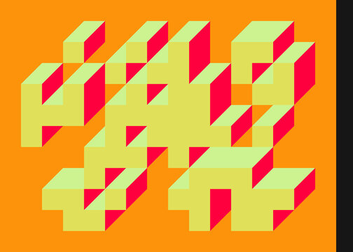 Implementation of Edward Zajec&rsquo;s &ldquo;Il Cubo&rdquo; from 1971. Essentially a Truchet tile set of 8 tiles and rules for placement art illustration