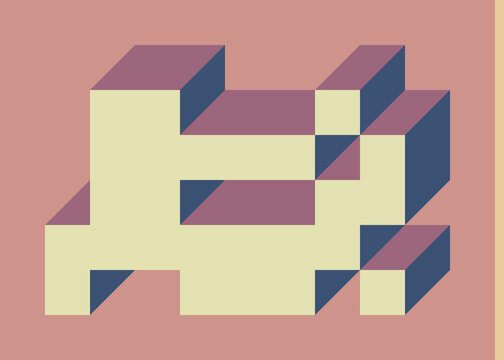 Implementation of Edward Zajec&rsquo;s &ldquo;Il Cubo&rdquo; from 1971. Essentially a Truchet tile set of 8 tiles and rules for placement art illustration