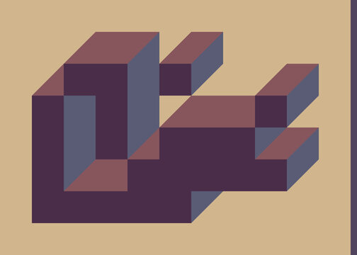 Implementation of Edward Zajec&rsquo;s &ldquo;Il Cubo&rdquo; from 1971. Essentially a Truchet tile set of 8 tiles and rules for placement art illustration