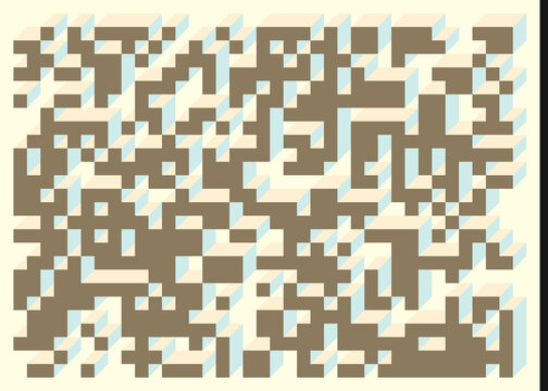 Implementation of Edward Zajec&rsquo;s &ldquo;Il Cubo&rdquo; from 1971. Essentially a Truchet tile set of 8 tiles and rules for placement art illustration