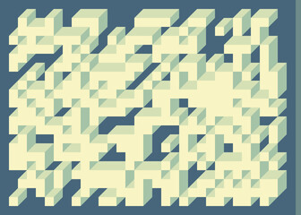 Implementation of Edward Zajec’s “Il Cubo” from 1971. Essentially a Truchet tile set of 8 tiles and rules for placement art illustration