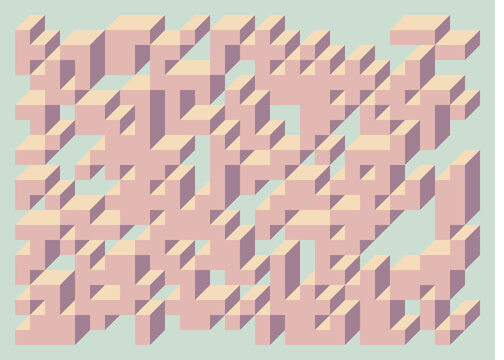 Implementation of Edward Zajec&rsquo;s &ldquo;Il Cubo&rdquo; from 1971. Essentially a Truchet tile set of 8 tiles and rules for placement art illustration