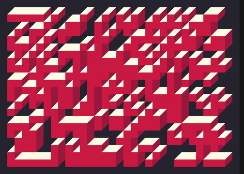 Implementation of Edward Zajec&rsquo;s &ldquo;Il Cubo&rdquo; from 1971. Essentially a Truchet tile set of 8 tiles and rules for placement art illustration