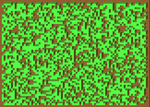 Implementation of Edward Zajec&rsquo;s &ldquo;Il Cubo&rdquo; from 1971. Essentially a Truchet tile set of 8 tiles and rules for placement art illustration