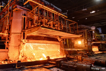 Furnace for heating metal forgings and ingots.