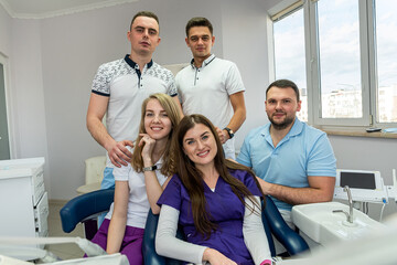 beautiful young people experienced in medicine who love to treat teeth posing for a portrait.