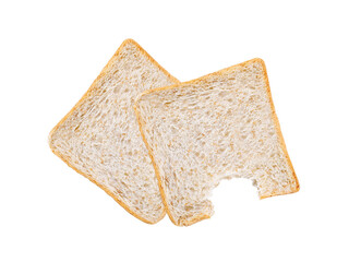 Sliced bread isolated on white background.