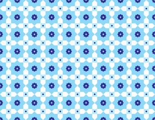 Geometrical Arabic Islamic pattern background, Turk Seljuk architectural decorative element
