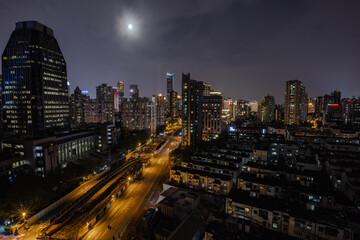 Fototapeta na wymiar city at night 