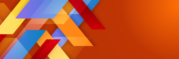 Abstract orange red colorful banner background. Vector abstract graphic design banner pattern background template.