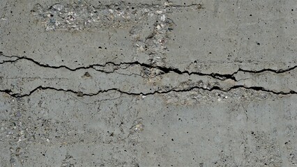 cracks in concrete wall as background
