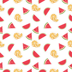 Seamles pattern of fruits, vector eps 10