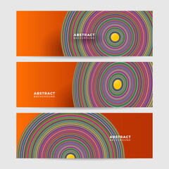 Set of abstract dynamic colorful vibrant geometric colorful background banner. Vector abstract graphic design banner pattern background template.