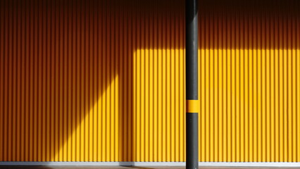 industrial yellow metallic wall sidewalk