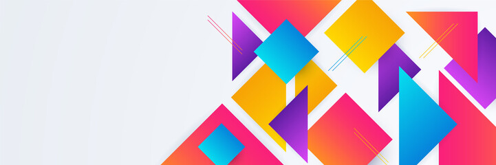 Abstract colorful banner background. Color gradient abstract background with dynamic wave line effect. Vector abstract graphic design banner pattern background web template.