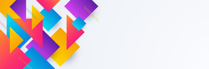 Abstract colorful banner background. Color gradient abstract background with dynamic wave line effect. Vector abstract graphic design banner pattern background web template.