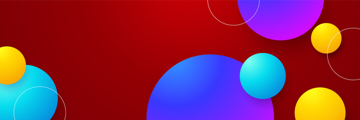 Abstract red yellow blue modern colorful banner background