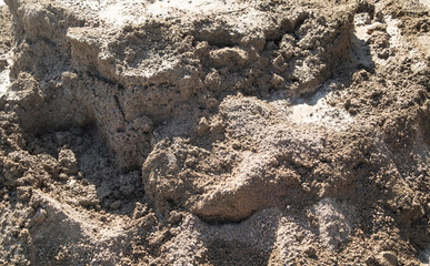 Wet cement texture of construction for background.