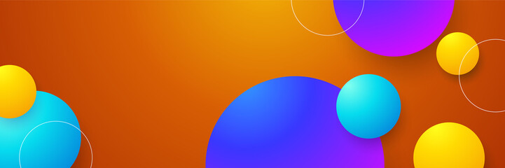 Abstract red orange yellow blue colorful geometric banner background. Vector abstract graphic design banner pattern background template.