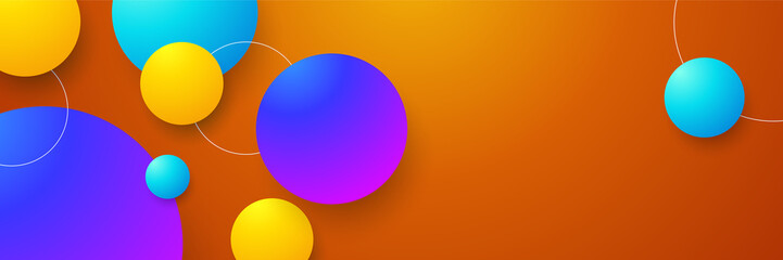 Abstract red orange yellow blue colorful geometric banner background. Vector abstract graphic design banner pattern background template.