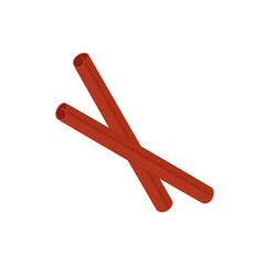 Cinnamon on white background. Cinnamon cartoon vector.