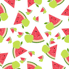Seamles pattern of fruits, vector eps 10