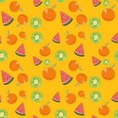 seamless pattern with fruits