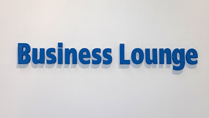 Business Lounge Blue Sign