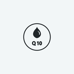 Q10  vector icon illustration sign