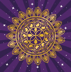 golden mandala in poster