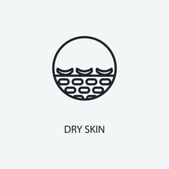 Dry_skin vector icon illustration sign