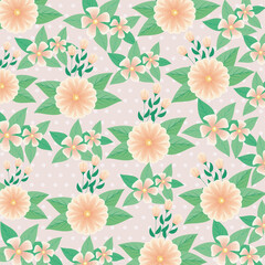 flowers and leafs pattern
