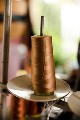 Spool of Thread on a sewing machine