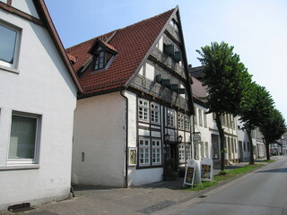 Fototapeta na wymiar Altes Backhaus in der Echternstraße in Lemgo