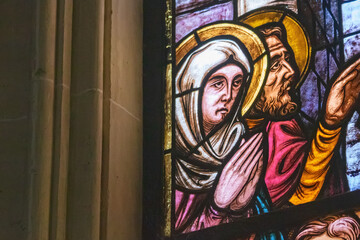 Obraz na płótnie Canvas Stained glass in a church