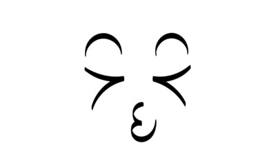 Cute face expressions for print or use as stickers, card, poster or T shirt