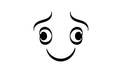 Cute face expressions for print or use as stickers, card, poster or T shirt