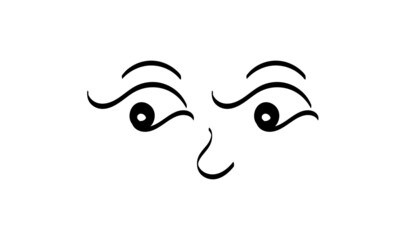 Cute face expressions for print or use as stickers, card, poster or T shirt