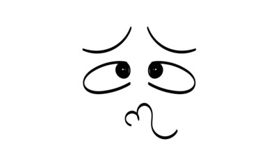 Cute face expressions for print or use as stickers, card, poster or T shirt