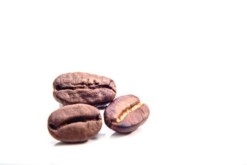coffee beans isolated on white
