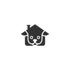 Dog house. Logo design. Vector illustration.