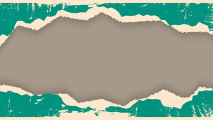 Abstract Green Vintage Blank Paper Ripped Frame Template
